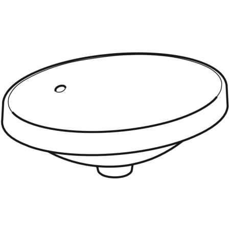 Lavoar Ã®ncorporat Geberit VariForm, oval: B=50cm, T=40cm, Preaplin=Vizibil, glazurat / alb